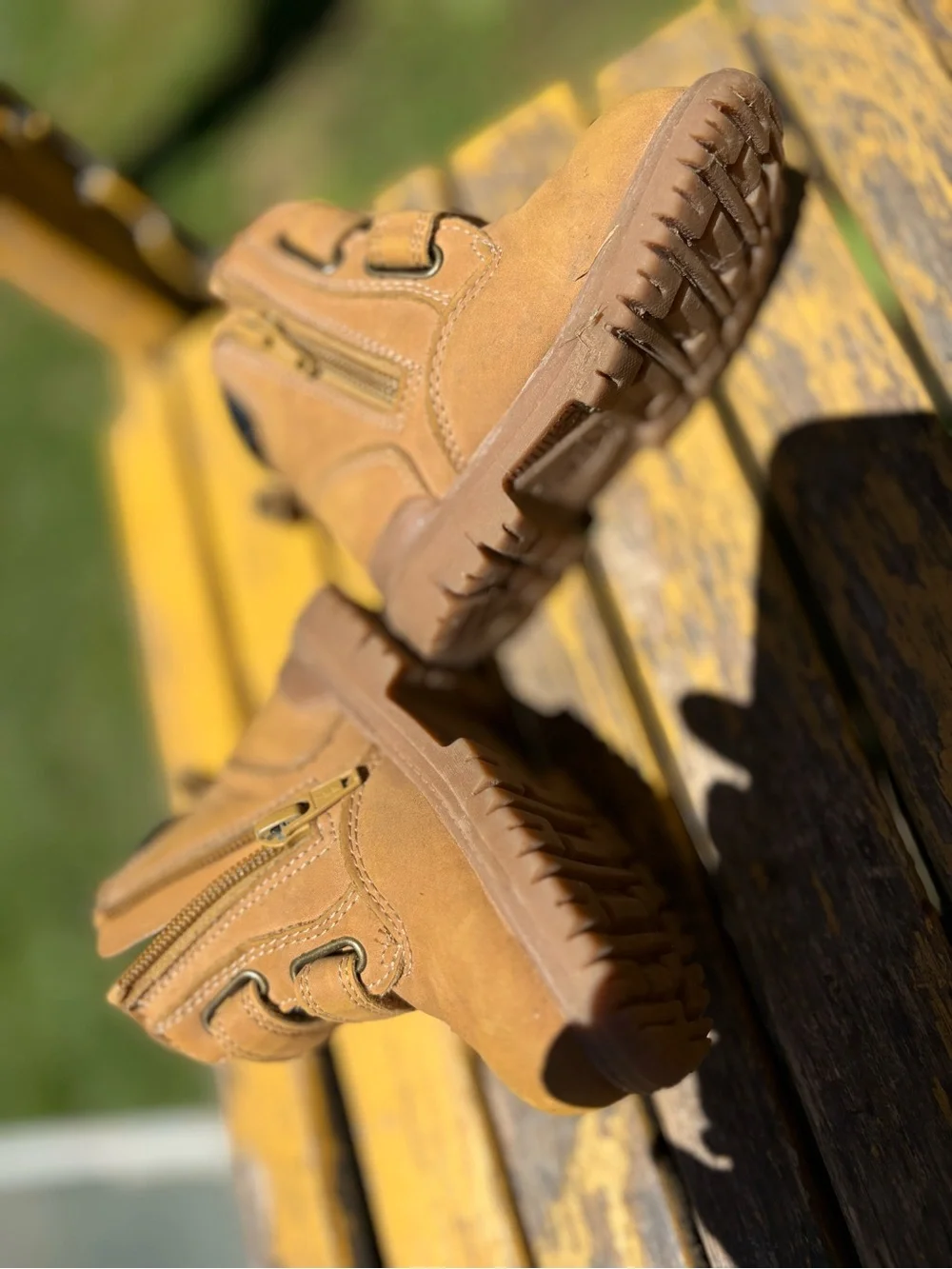wonder nation Tan Hook-and-Loop Toddler Boots